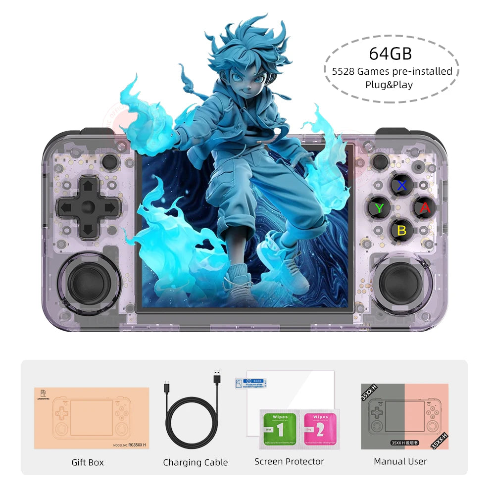 RG35XX H Hand-held Consoles For Playing Video Games 3.5-inch Screen