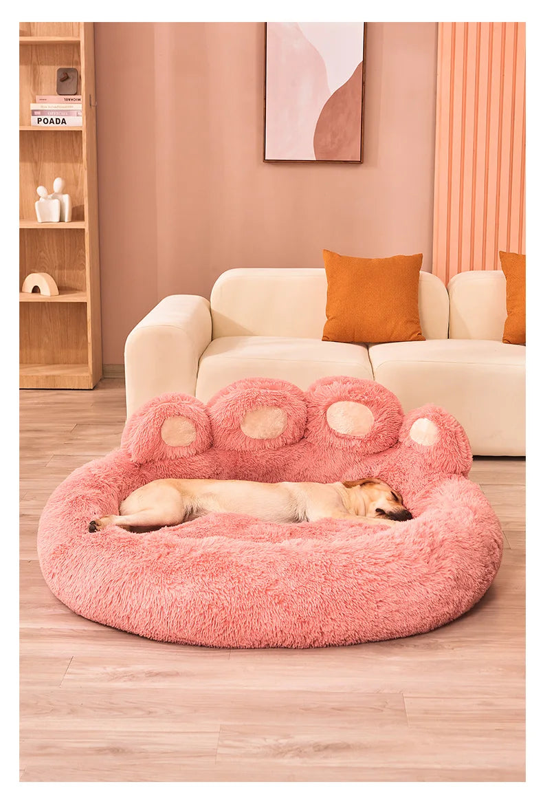 Fluffy Dog Bed Warm Large Pet Products Sofa Baskets Pets Kennel