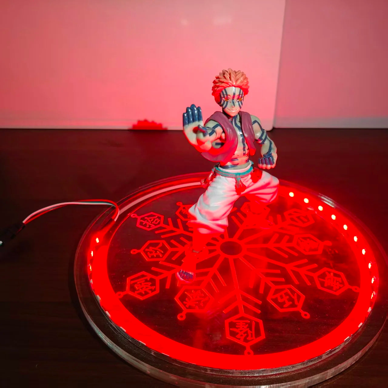 Demon Slayer Infinity Castle Anime Akaza Compass Needle Skill Action Figures & Lamp DIY Collection