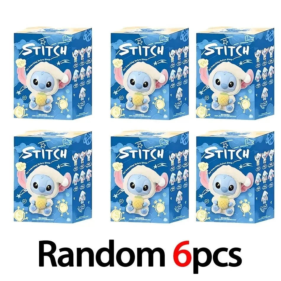 Mystery Disney New Stitch Eat Some Thing Before Sleep Series Vinyl Blind Box Bag Pendant Cute Plush Doll