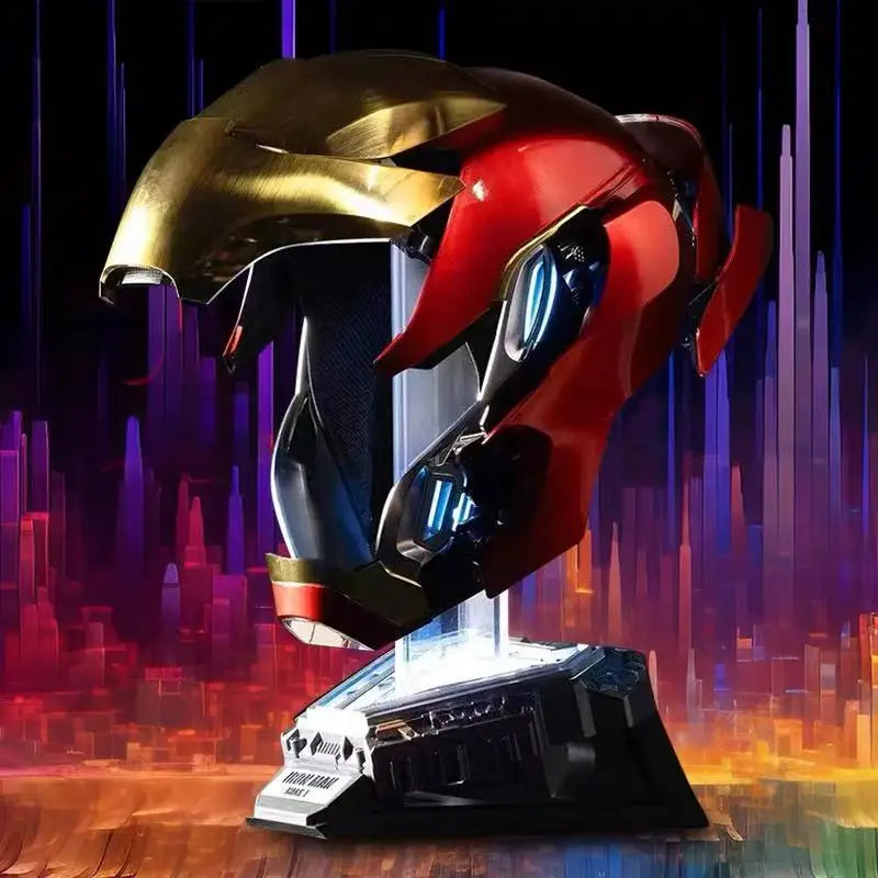 Hot 1:1 Iron Man MK50 Wearable Figures Helmet Deformation Voice Activated Around Derived Animation Marvel Model Toy