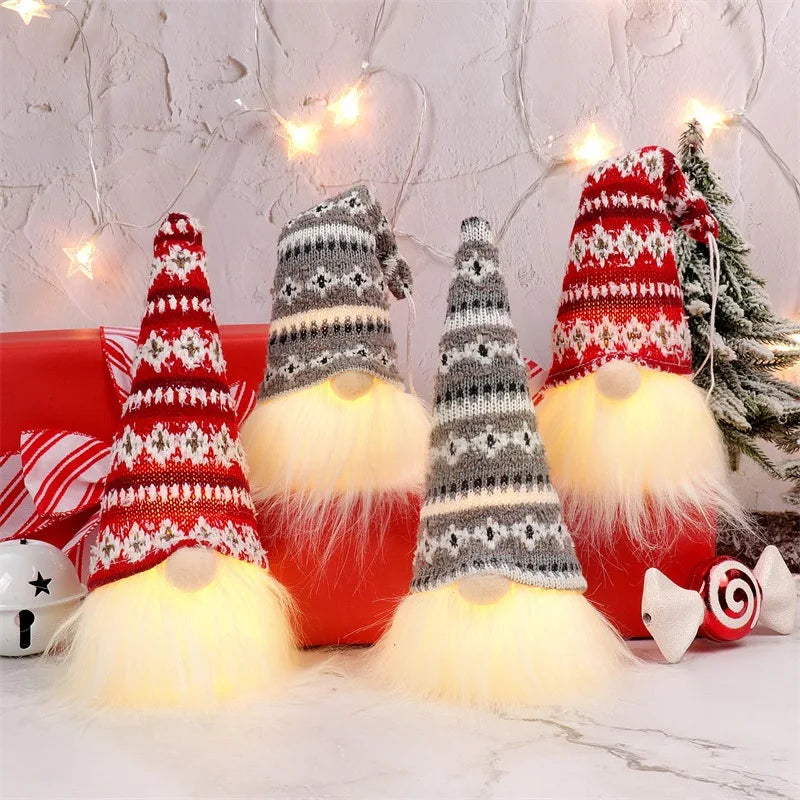 20/30cm LED Faceless Doll Elf Gnome with Lights Christmas Decoration