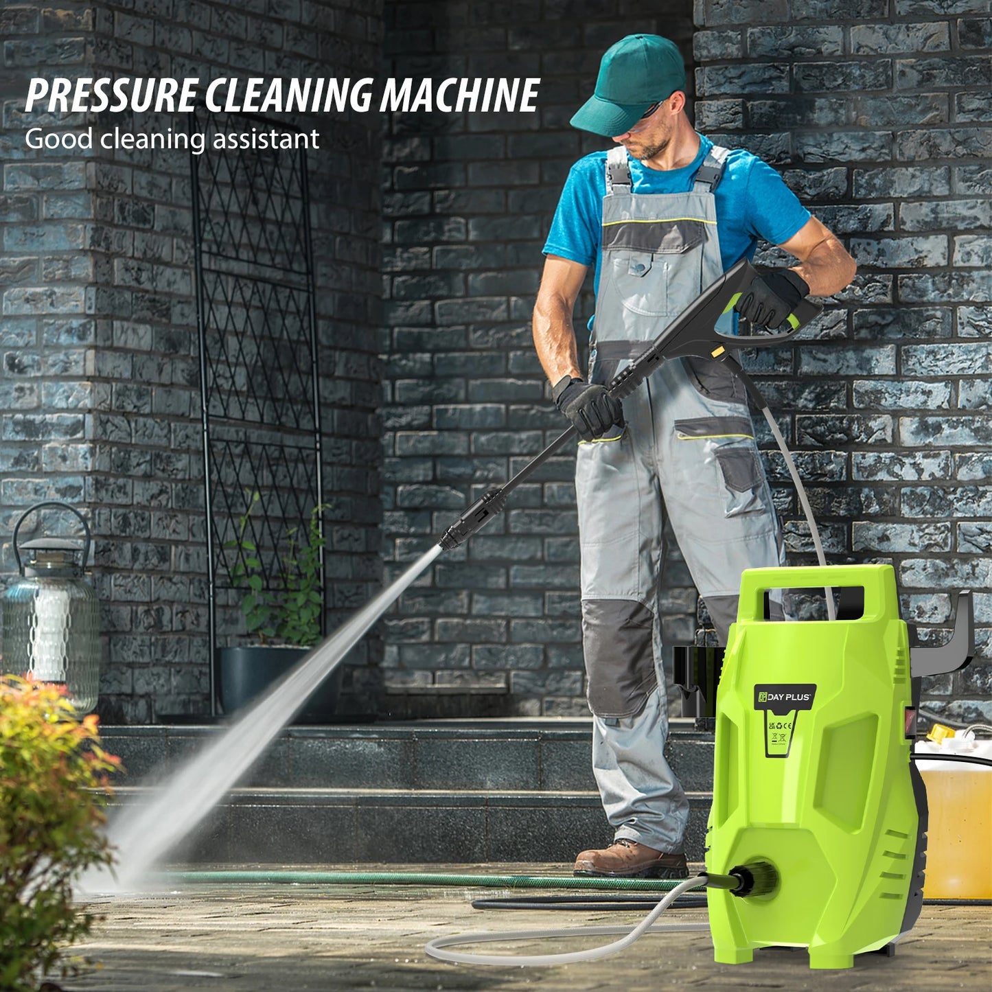 DayPlus 5000W High Pressure Washer Portable Jet  Car Patio Garden Driveway Cleaner 350Bar/5000PSI