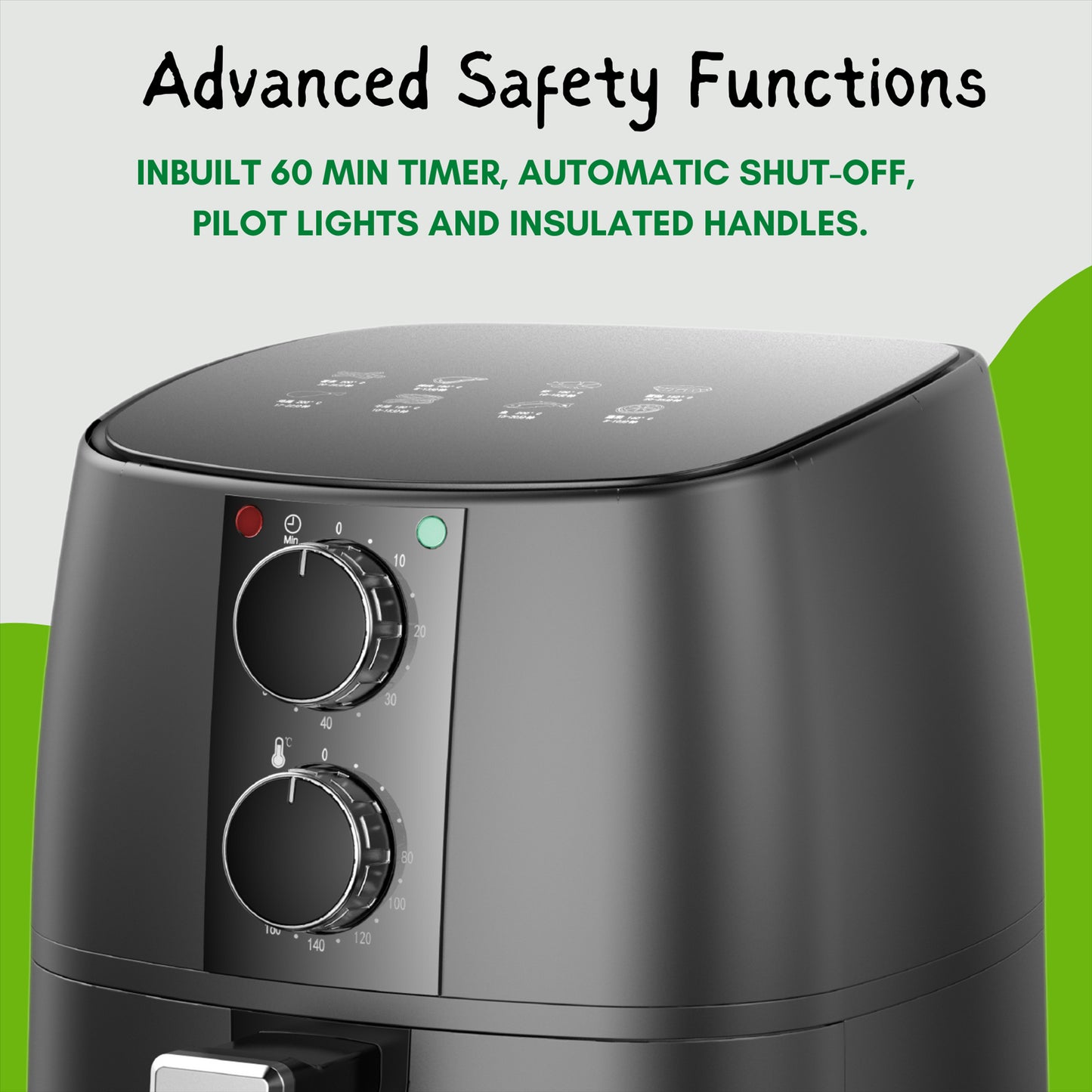 Domestic King 4L Air Fryer - Healthy Cooking & Free Recipe Book Included