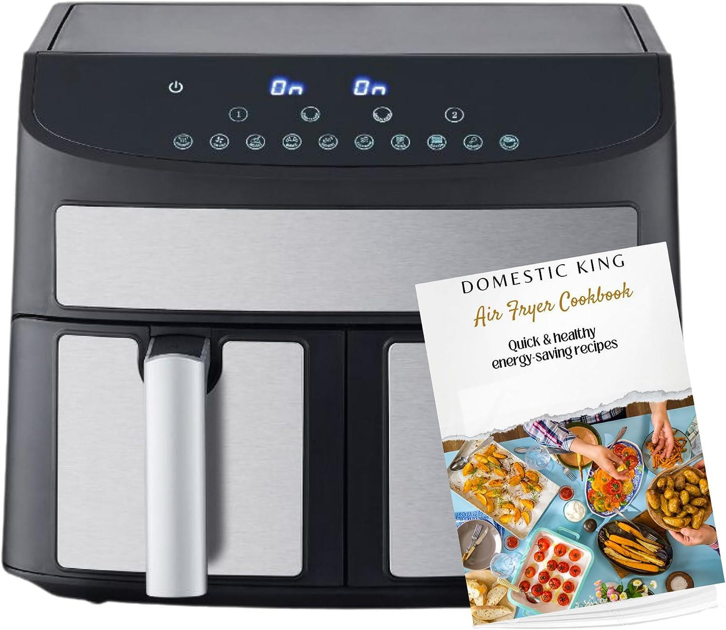Domestic King 7L Dual Basket Air Fryer - 2400W Precision & Power