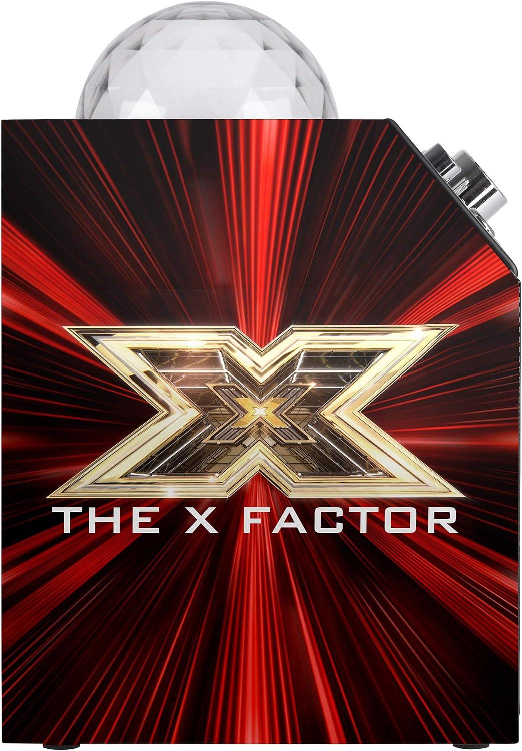 X Factor Disco Cube Speaker: Bluetooth Karaoke with LED Lights & Dual Mics