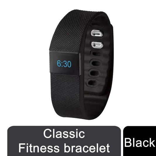 BAS-Tek Classic Bluetooth Fitness Tracker - Sleek Black Wellness Companion