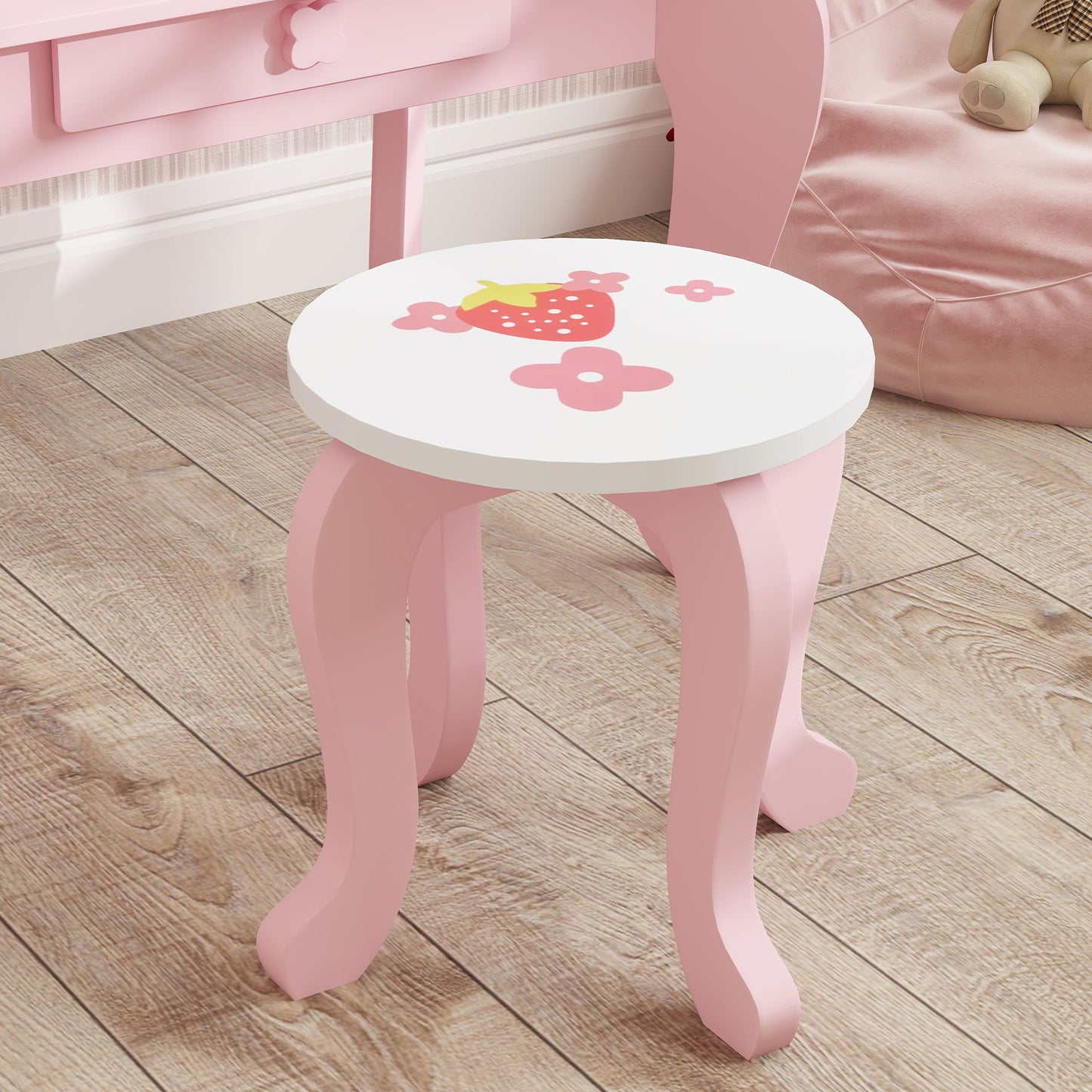 AIYAPLAY Enchanted Kids Vanity Set – 2-Piece Dressing Table with Stool