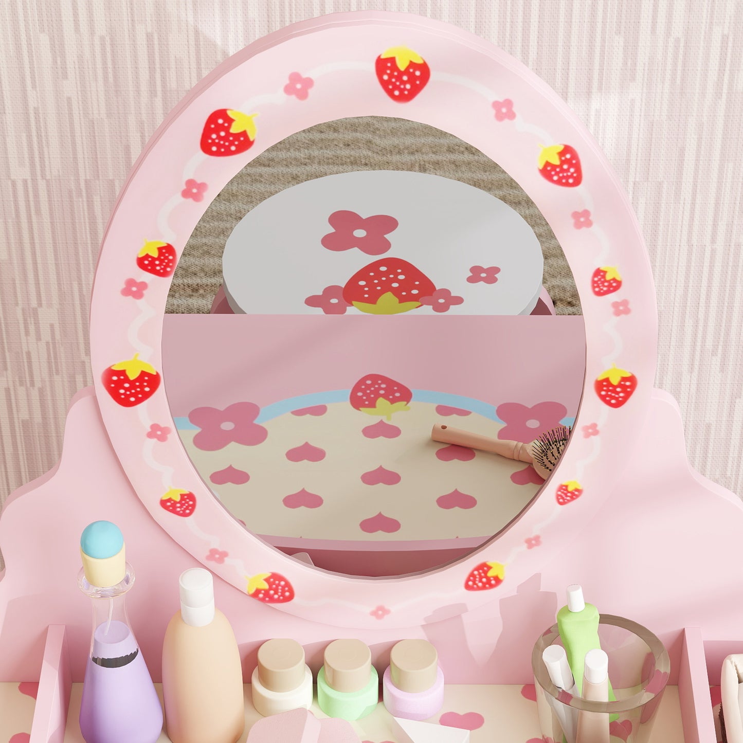 AIYAPLAY Enchanted Kids Vanity Set – 2-Piece Dressing Table with Stool