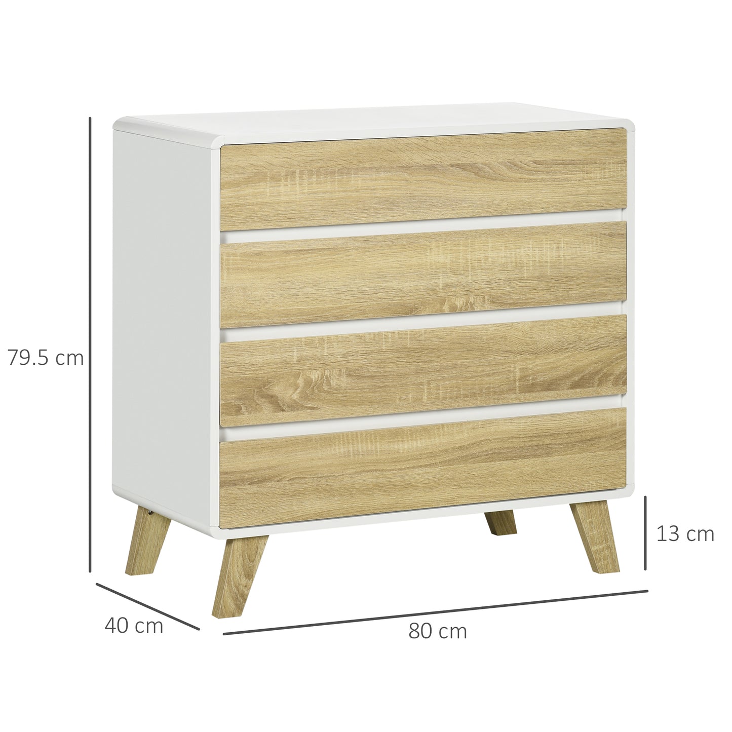 4-Drawer Chest: Elegant Storage Cabinet for Bedroom & Beyond
