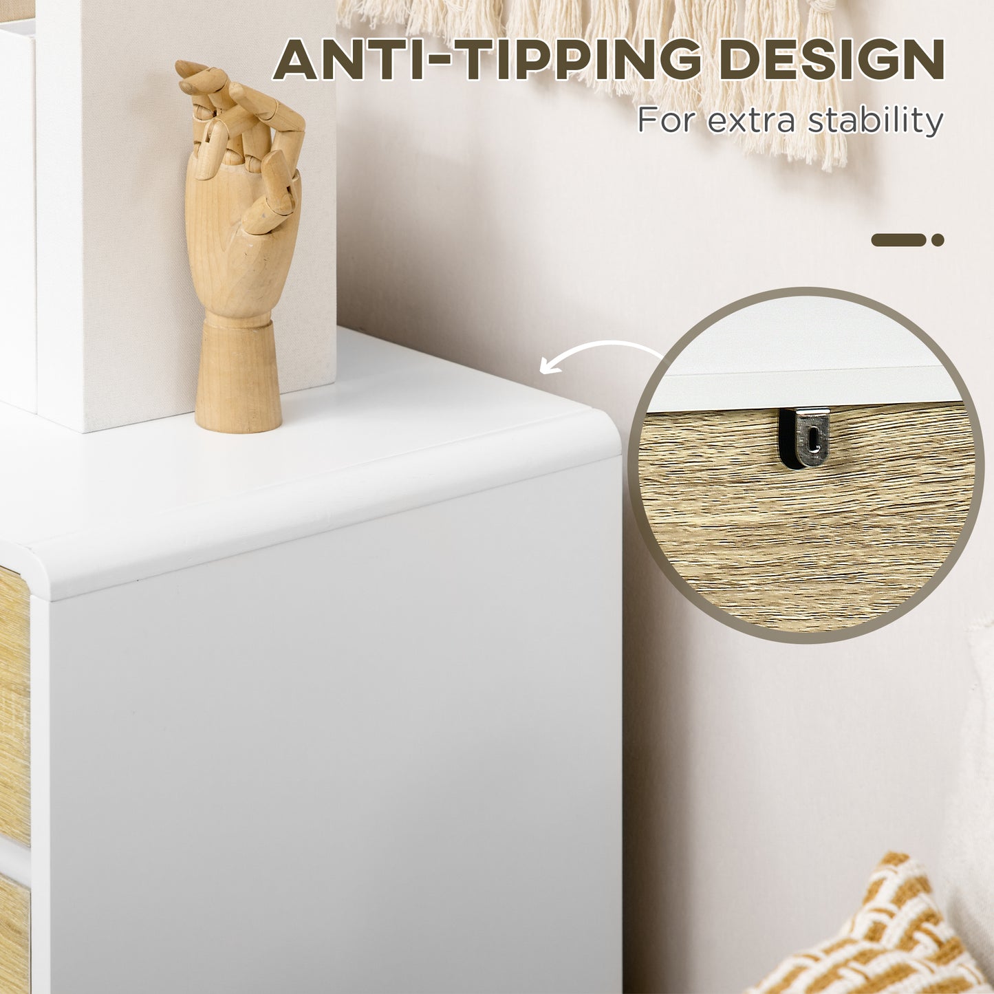 4-Drawer Chest: Elegant Storage Cabinet for Bedroom & Beyond