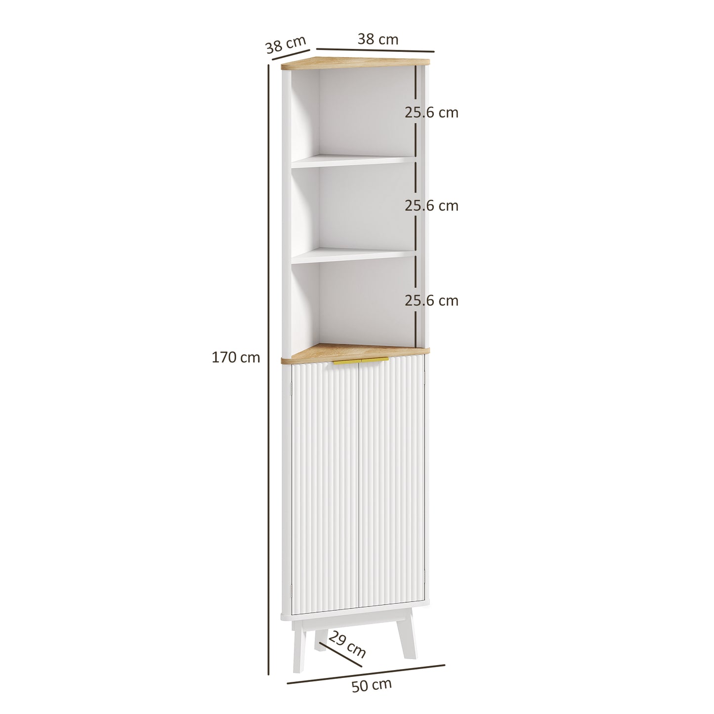 Stylish Slim Bathroom Storage Unit with Adjustable Shelving - White