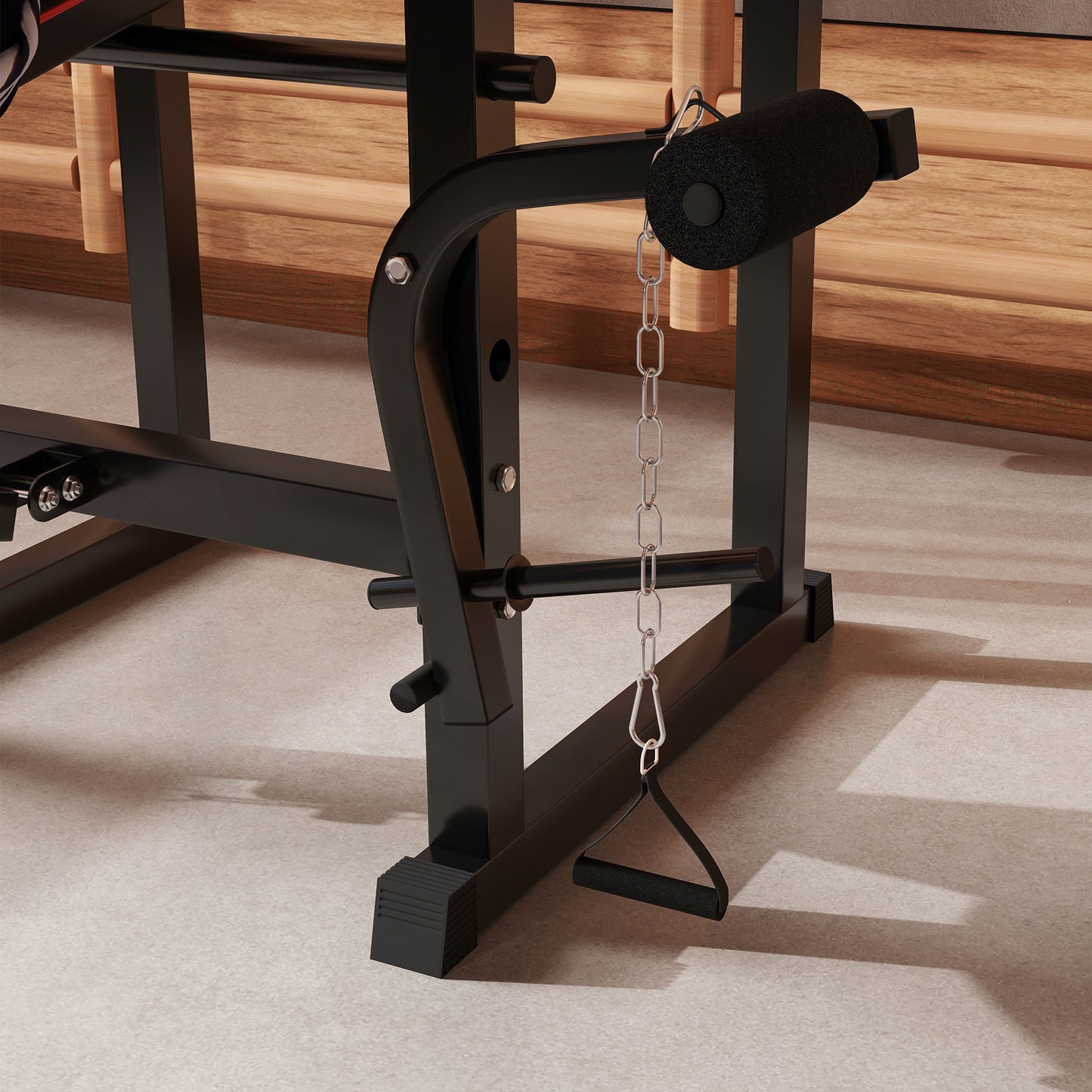 SPORTNOW 3-in-1 Folding Weight Bench: Rack, Preacher Curl & Leg Machine