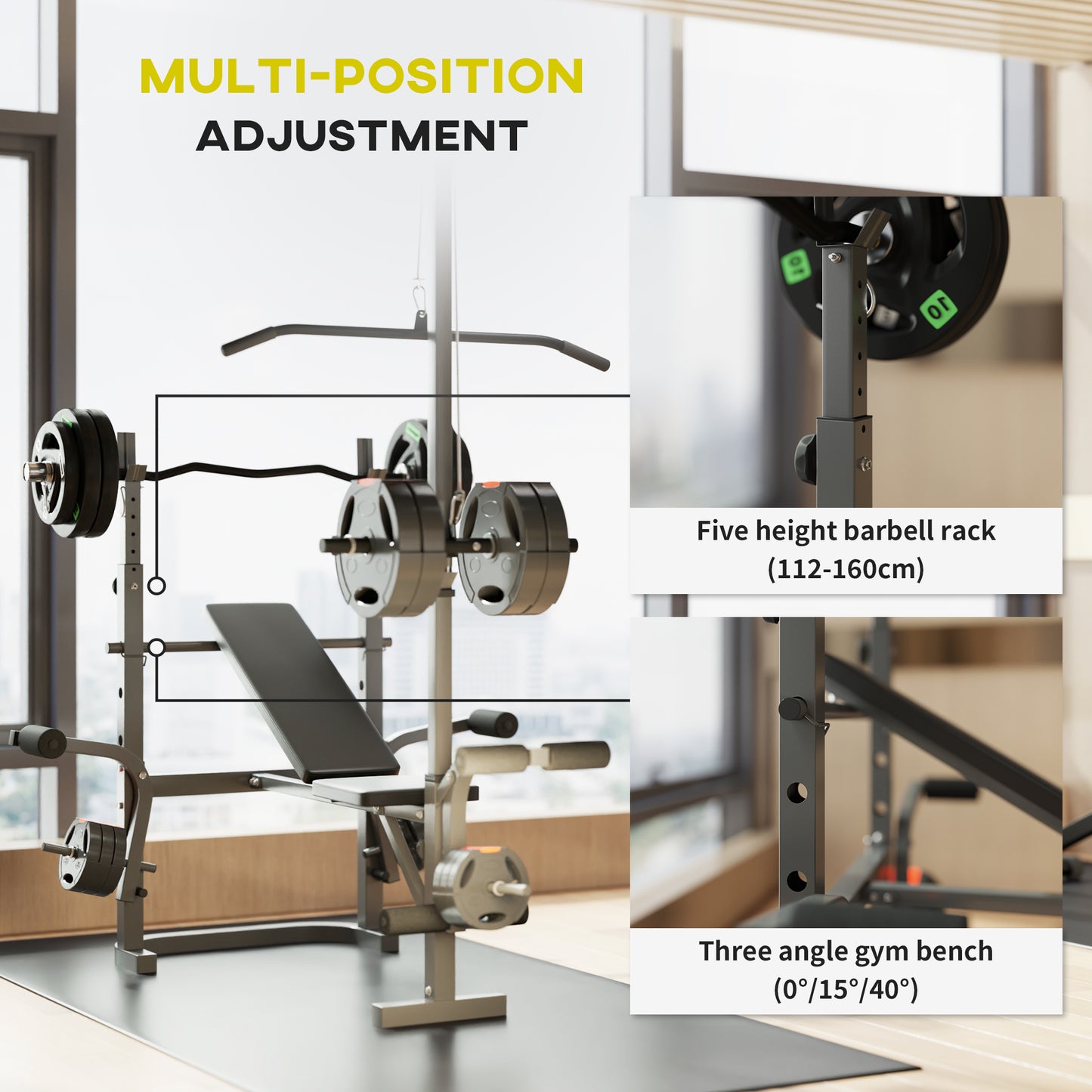 SPORTNOW Adjustable Weight Bench & Rack: Elevate Your Home Workouts