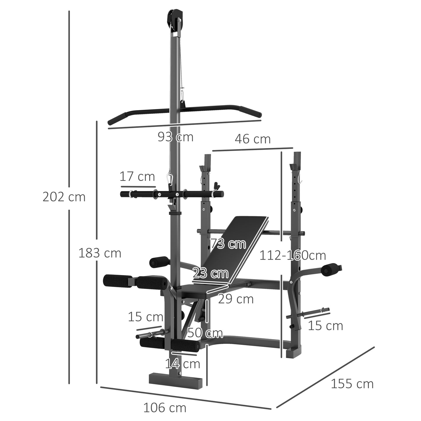 SPORTNOW Adjustable Weight Bench & Rack: Elevate Your Home Workouts
