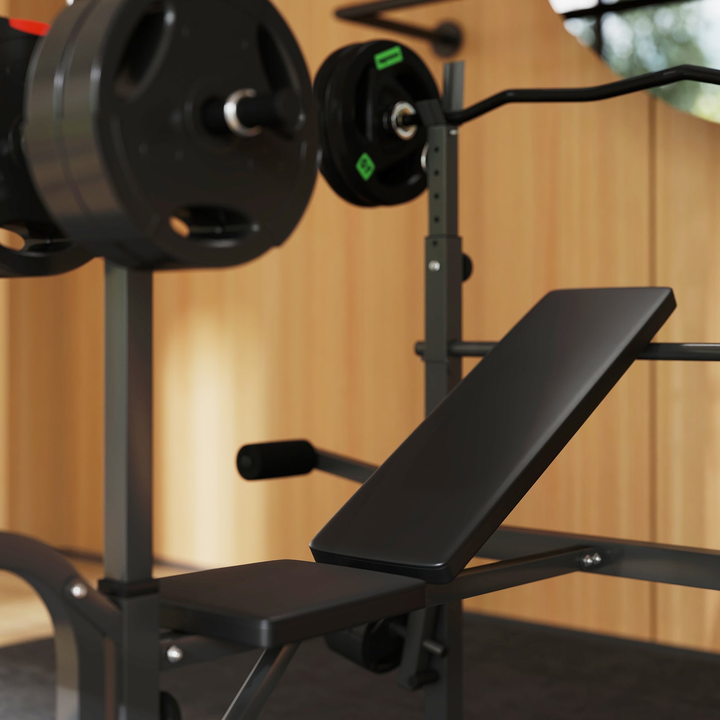 SPORTNOW Adjustable Weight Bench & Rack: Elevate Your Home Workouts