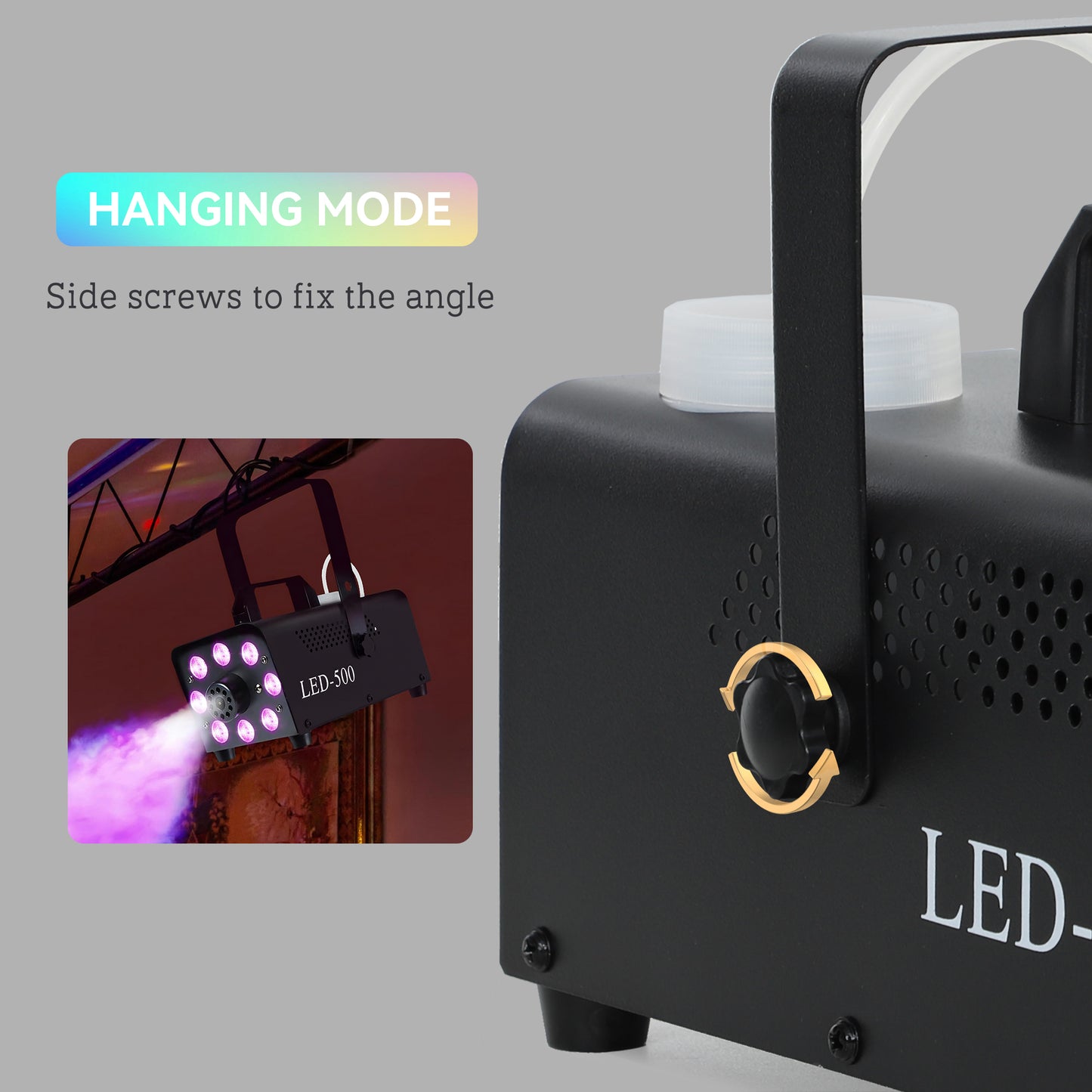 Halloween Fog Machine: 2000 CFM, 13 LED Colours & 4 Effects