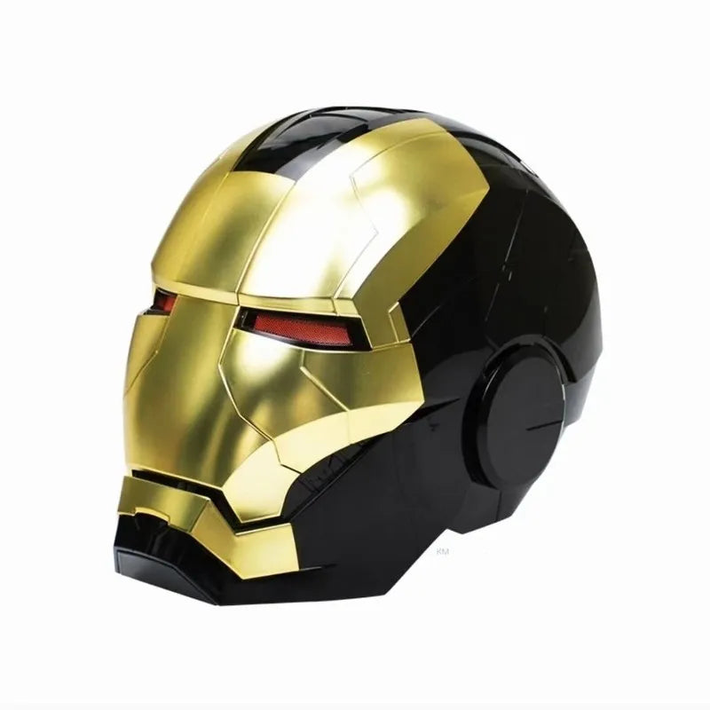 Marvel Iron Man Helmet Live Action Simulation Helmet Gold Silver Electric Voice Control