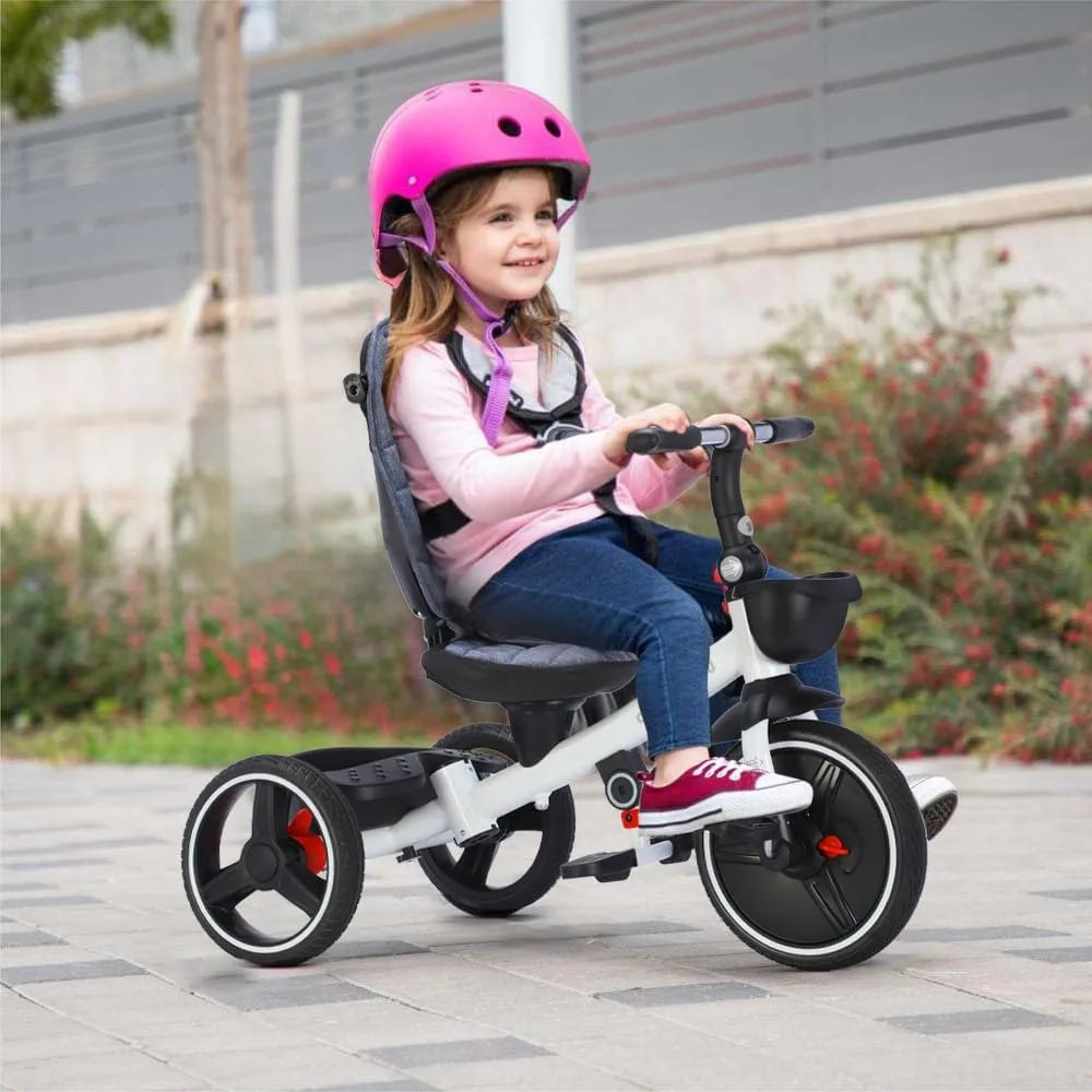 Ubravoo Baby Stroller Tricycle Ride Bike , 5-in-1, Adjustable Canopy, Sitting & Lying, Celerity Disassembly & Assembly, 1-5 Years