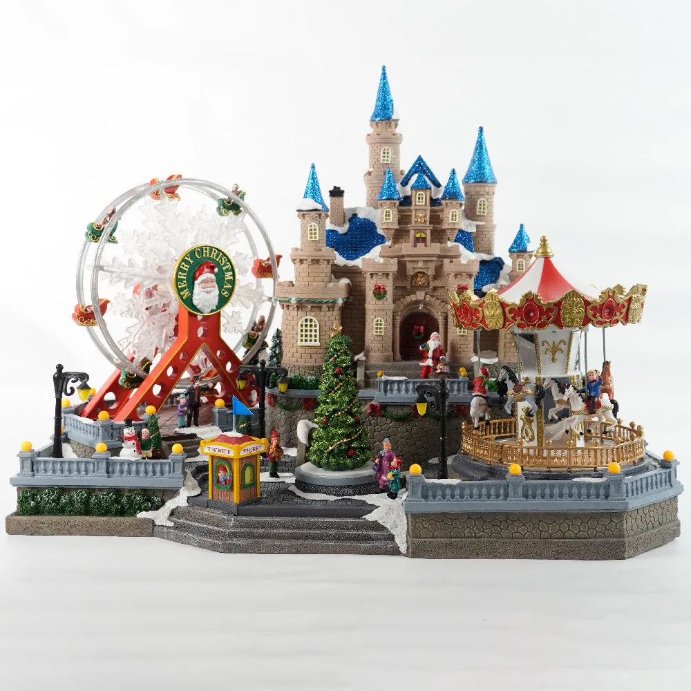 Music house European castle amusement park Christmas decorations holiday gifts ornaments lanterns lighting fixtures