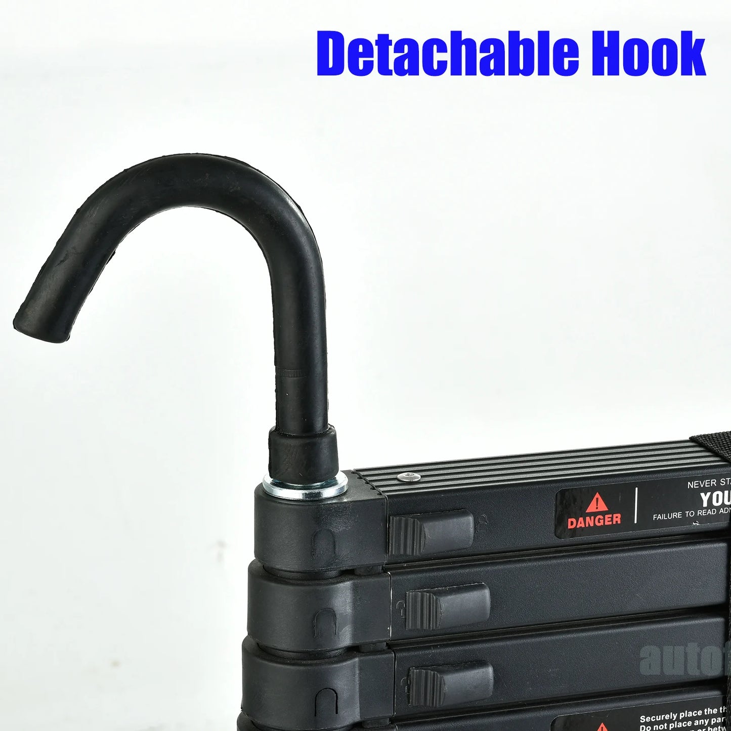 Telescopic Ladder 2.6m-6.2m, Portable Extendable Multi-Purpose Folding Aluminium Ladder Heavy Duty Extension Step