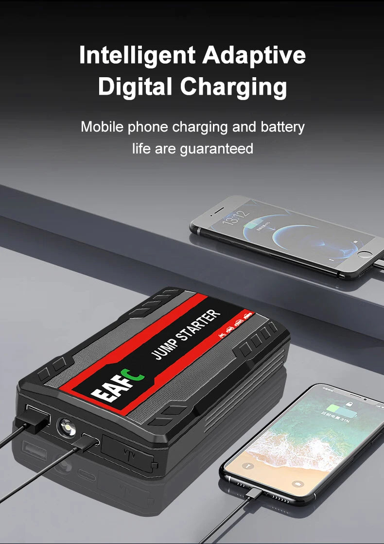 12V Car Jump Starter 600A-2000A Car Battery Starter Booster Emergency Start Portable Power Bank