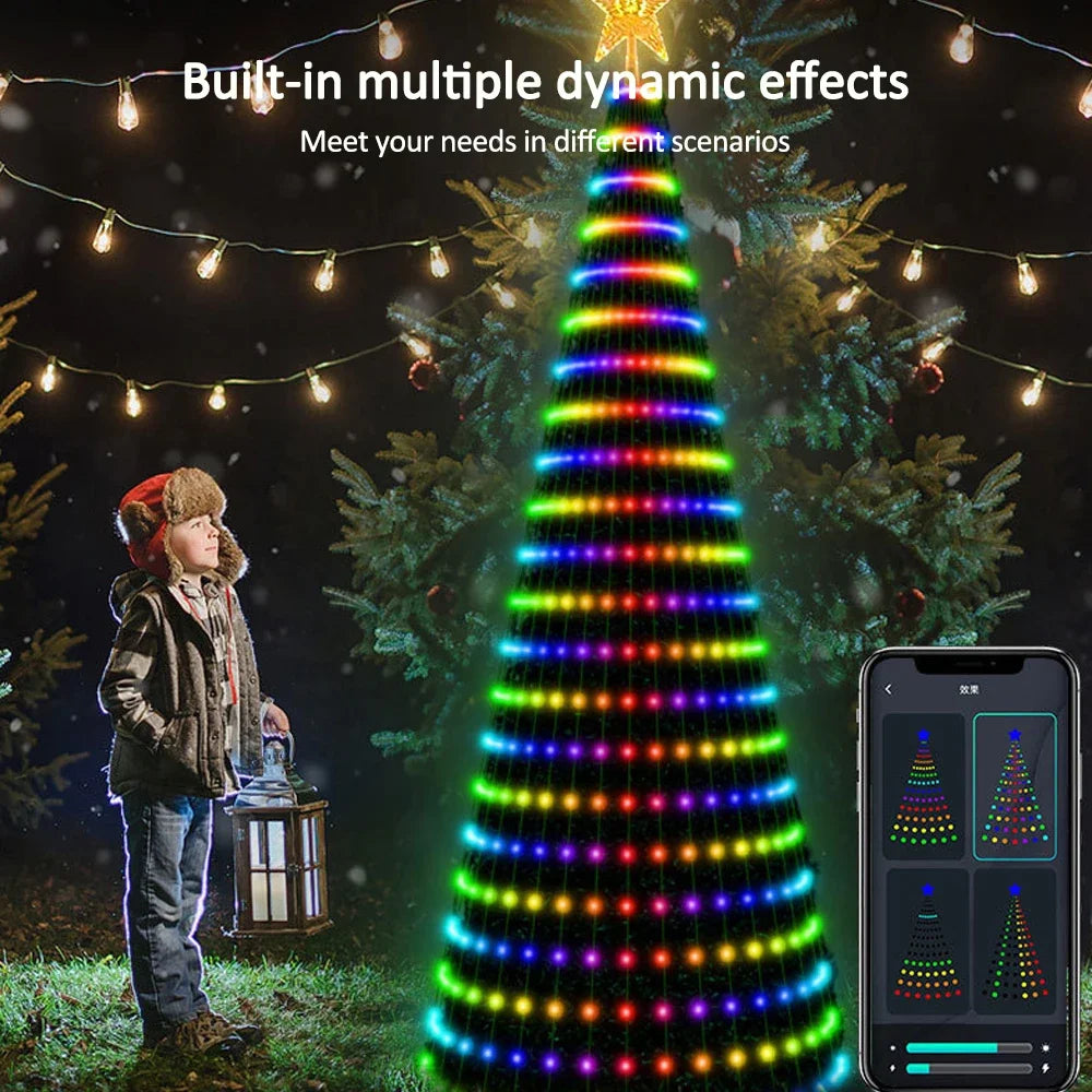Christmas Tree Star Lights Smart RGB with Remote Timer Music Sync Bluetooth App Controlled