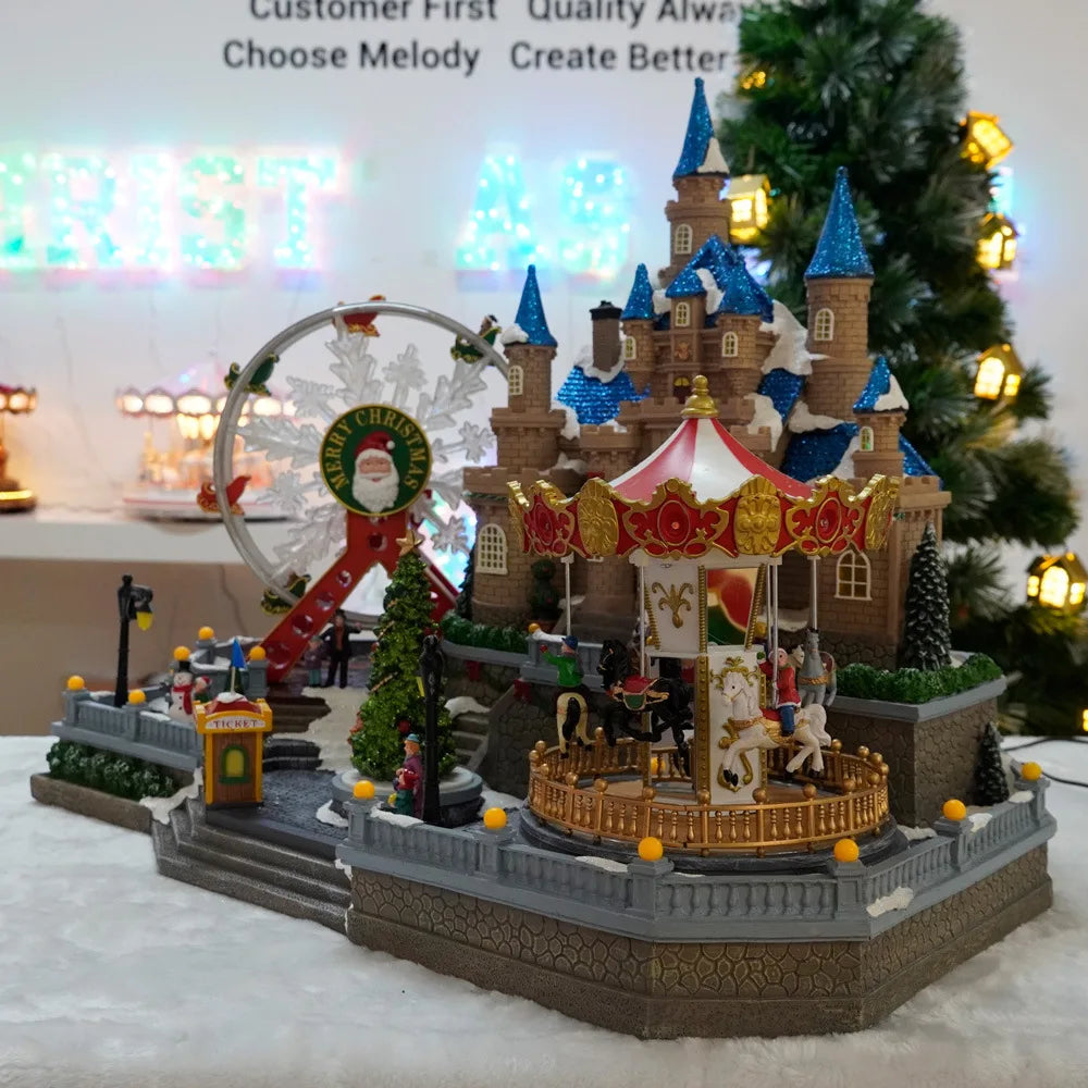 Music house European castle amusement park Christmas decorations holiday gifts ornaments lanterns lighting fixtures