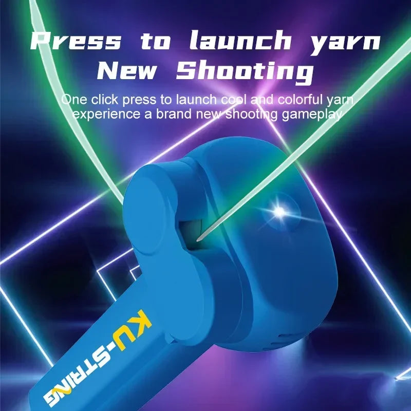 Light Toy String Glow In The Dark String Rope Launcher Luminous Portable Handheld String Stress Relief Toys For Kids