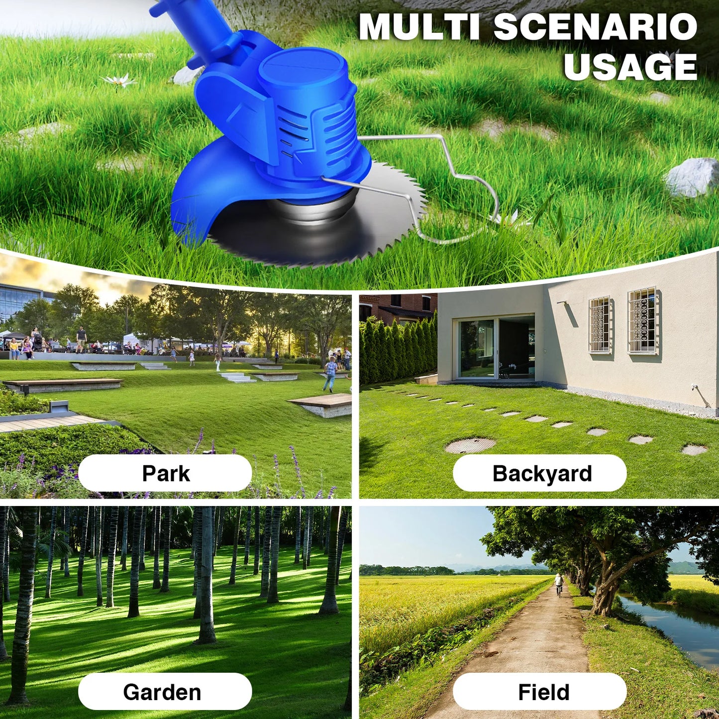 21V Grass Electric Cordless trimmer with Battery, Cutter Garden Tools