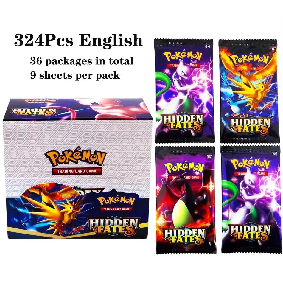 2025 324Pcs Pokemon Cards Sun & Moon Evolutions Unified SHINING Booster Box Collectible Tradiner Card Game toy
