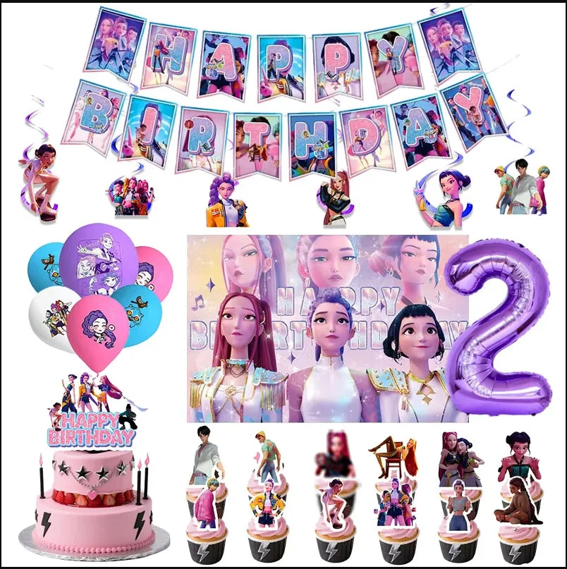Kpop Demon Hunter Birthday Gift Bag Paper Box Party Favors Goodie Filler Candy Box Storage Party Supplies