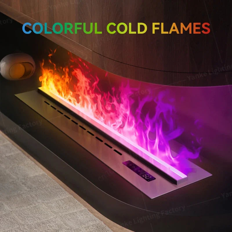 3D Water Electric Fireplace Mist Embedded Remote Control APP Interior Decoration