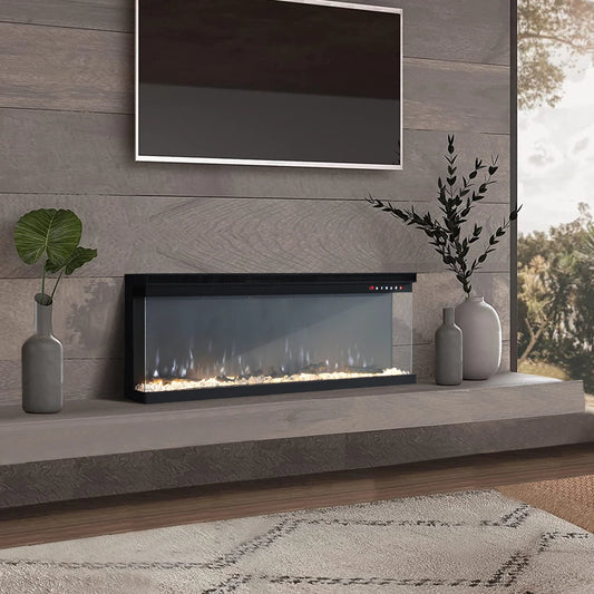 Recessed/Freestanding Electric Fireplace Wall Mounted Home Decoration Multi Size With Remote