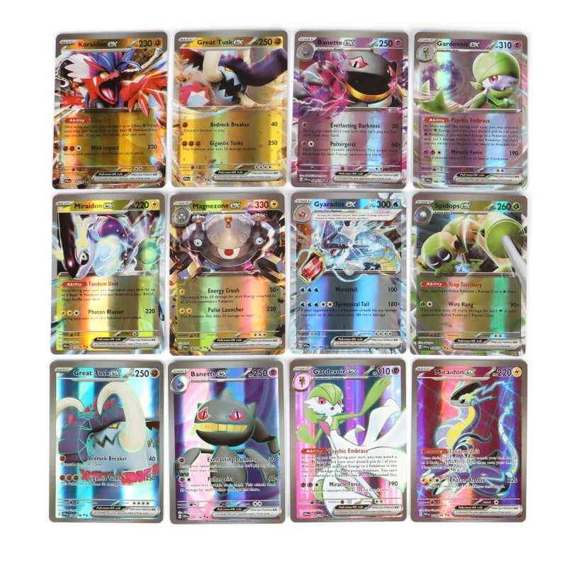 60/100Pcs English Pokemon Card 1996 Year Shining Charizard Pikachu Mewtwo trade Card Kids Pokemon Toy