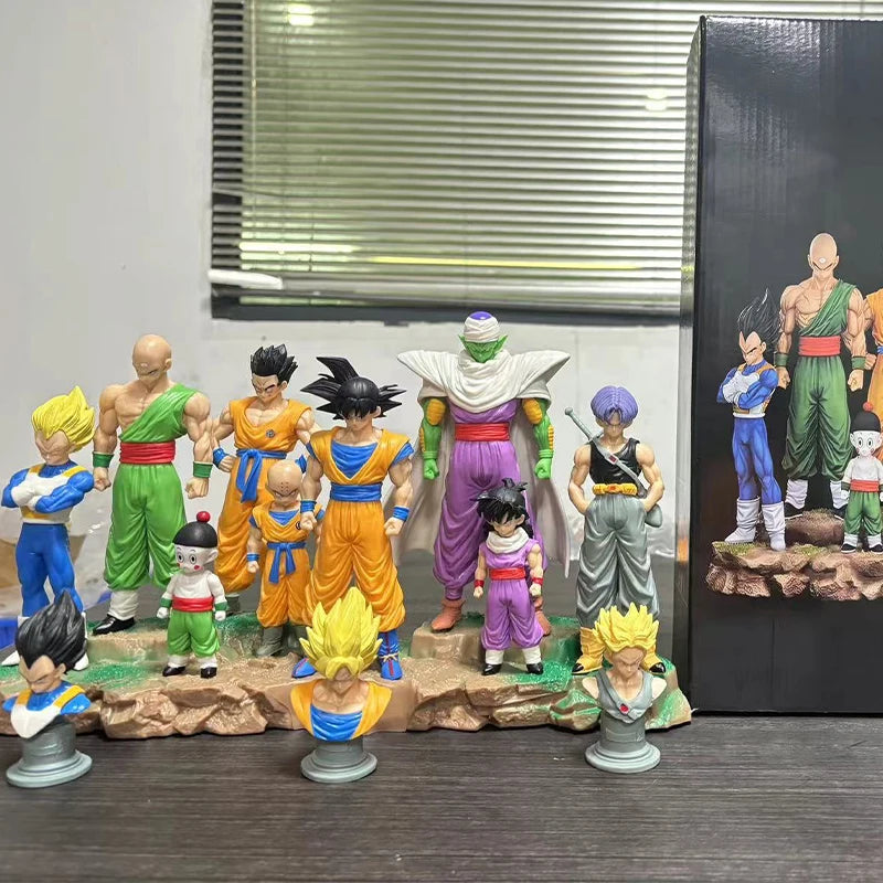 Anime Dragon Ball Kids Krillin Son Gohan Trunks Action Figures PVC Model Collection Desktop Decoration Toys