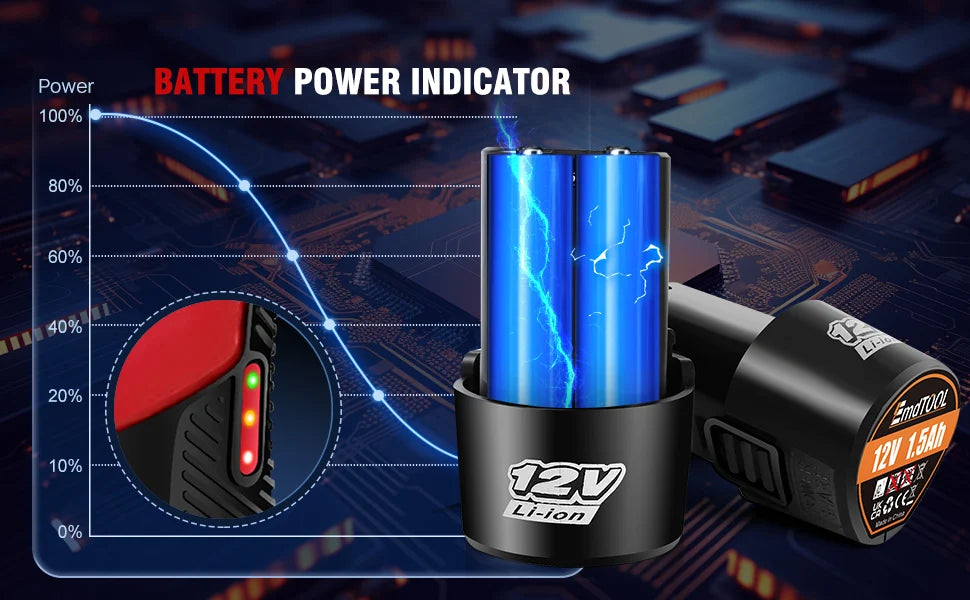 3/8’ 12 V Extended Cordless Ratchet for Car Repair, DIY Work, Automotive