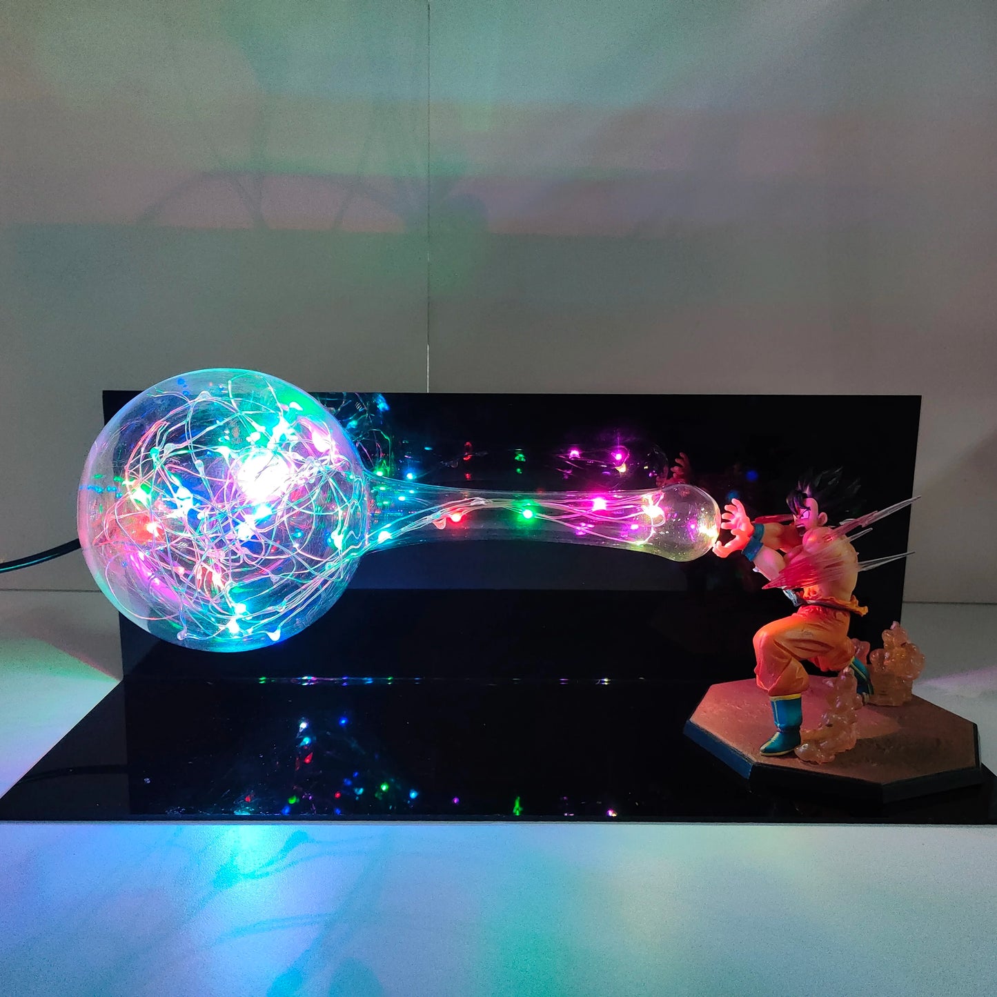 Dragon Ball Anime Son Goku KaMeHaMeHa Colorful Lamp Led Bulb Action Figures Model DIY Decoration