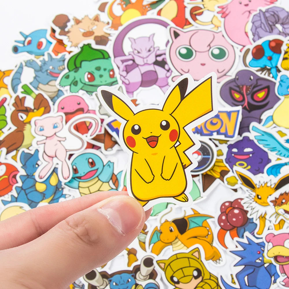 10/30/50pcs Japanese Pokemon Anime Stickers Waterproof Laptop Suitcase
