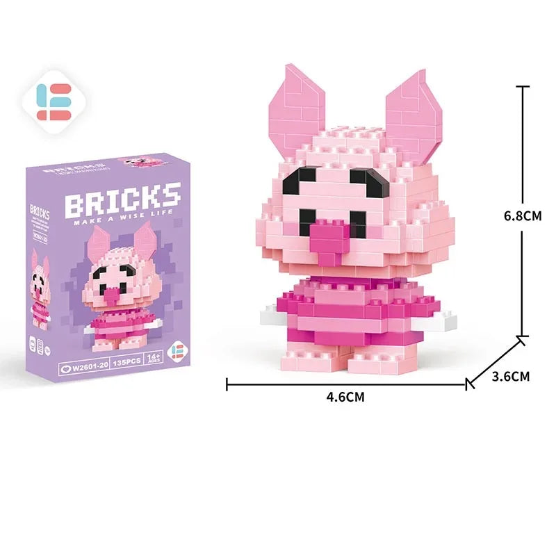 Disney LiLo Stitch Toys Building Blocks Pokeman Pikechu lega Anime Cartoon Character Model