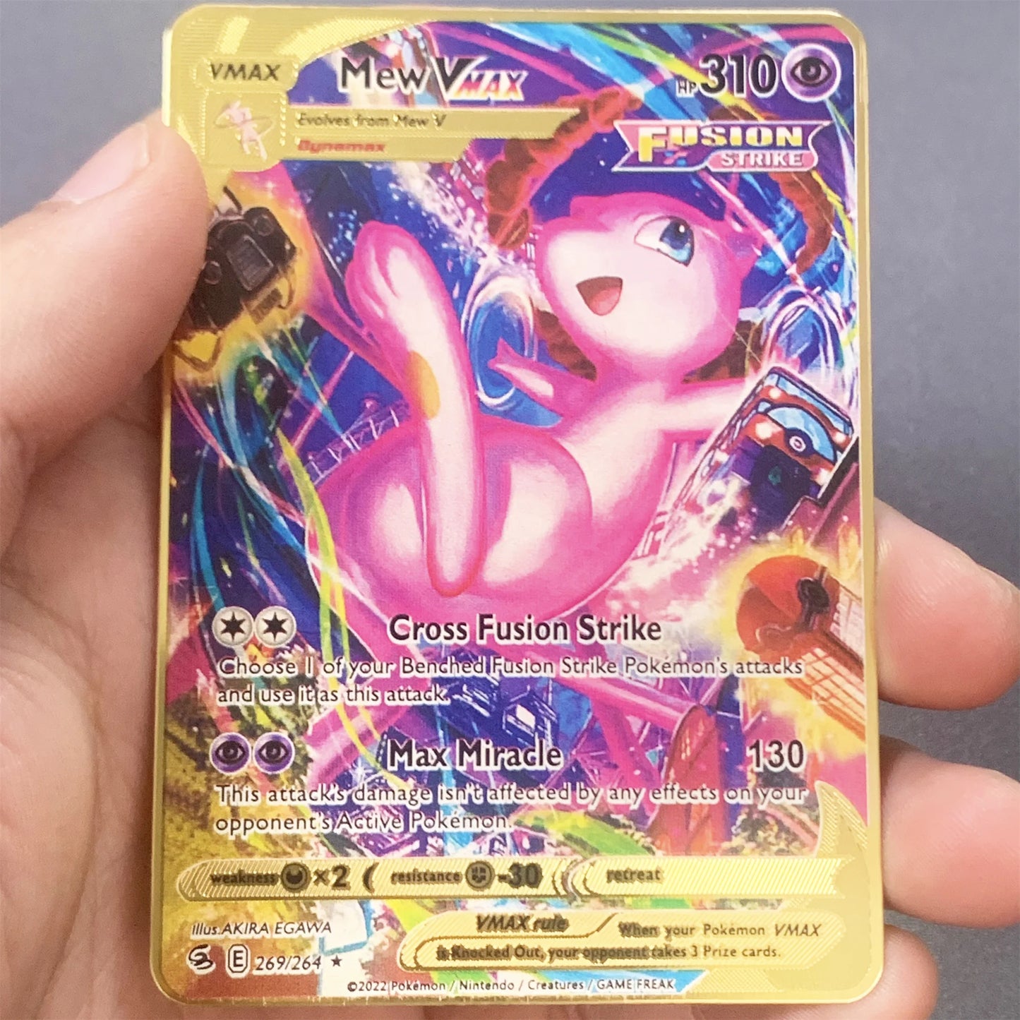 10000 Arceus Vmax DIY Golden Pokemon Metal Cards English in Iron Pokmo Letters Collection Card