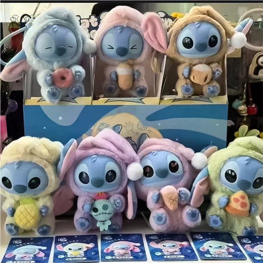 Mystery Disney New Stitch Eat Some Thing Before Sleep Series Vinyl Blind Box Bag Pendant Cute Plush Doll