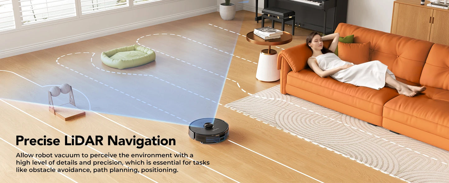 L15 ultra Robot Vacuum And Mop Combo 3 In 1 Vacuum Cleaner Auto-Charging 5 Maps