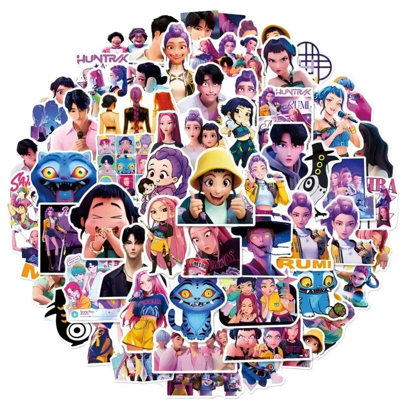 NEW Kpop Demon Hunter Decoration Birthday Supplies Kpop Birthday Theme Ballons Plate Cup Napkin Gift Bag Background Party Favor
