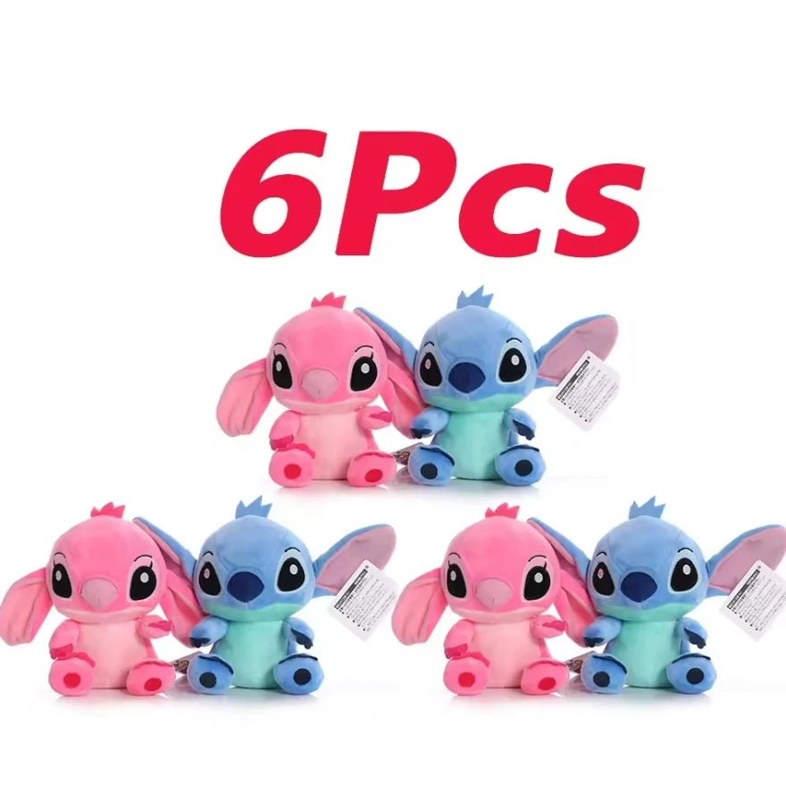 12cm 20cm 25cm Stitch Stuffed Plush Models Cartoon Dolls Anime Toys