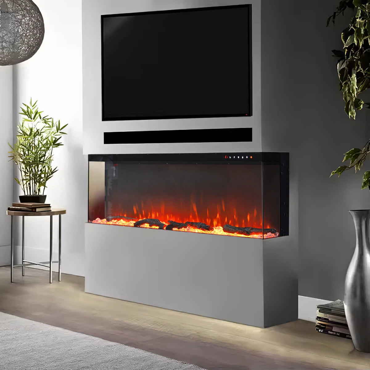 Recessed/Freestanding Electric Fireplace Wall Mounted Home Decoration Multi Size With Remote