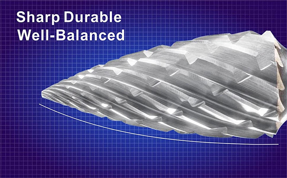 10PCS Carbide Burr Set Compatible with Dremel 1/8" Shank Die Grinder Rotary Tool Rasp Bits Wood Metal Carving Electric Grinding