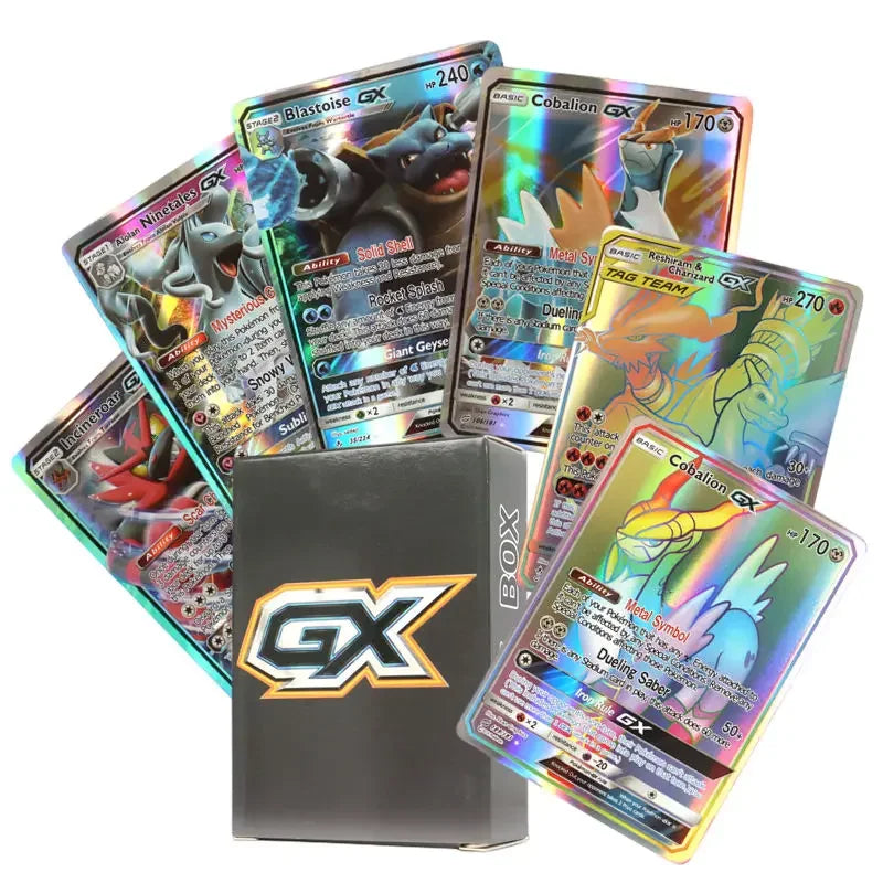 60/100Pcs English Pokemon Card 1996 Year Shining Charizard Pikachu Mewtwo trade Card Kids Pokemon Toy