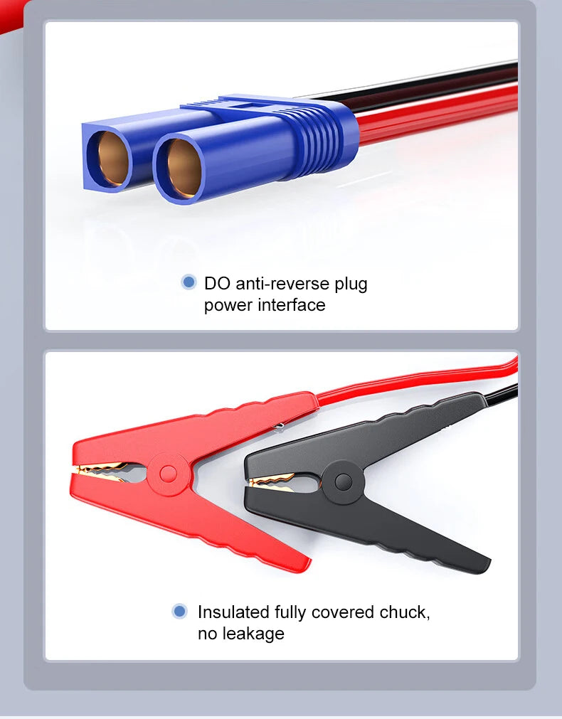 12V Car Jump Starter 600A-2000A Car Battery Starter Booster Emergency Start Portable Power Bank