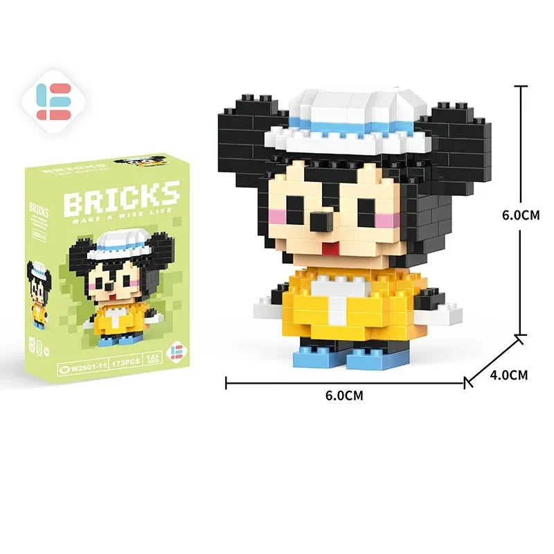 Disney LiLo Stitch Toys Building Blocks Pokeman Pikechu lega Anime Cartoon Character Model